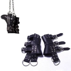 Leather Suspension Special BDSM Bondage Ankle Cuffs Slave Restraint Tools Adjustable Size Sex Toys For Couple Adult Games