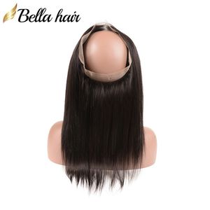 360 Lace Frontal Closure Only Ear To Ear Lace Invisible Transparent Lace Front With Baby Hair 100% Virgin Brazilian Human Hair Straight 150% Density Hair Bella Hair