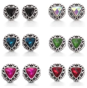 Vintage NOOSA Chunks 12mm Crystal Snap Button Triangle Rhinestone Snap Button Chunks DIY Bracelete Rings Women Party Gift