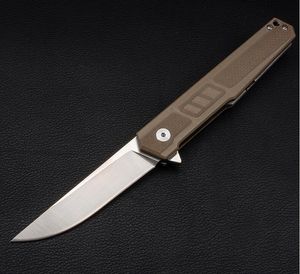 Promotion 2 Handtag Färger Kullager Flipper Foldkniv D2 Satin Blade Fast Open Survival Folding Knives