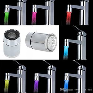 7 цветов RGB Изменение мини-кухня Аксессуары для ванной комната светодиодного потока воды крана Tap управление краном датчик кран датчик раковина Нажмите Glow