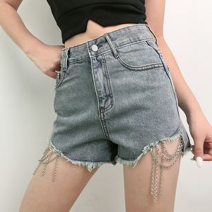 QNPQYX Summer Fashion Female Shorts Sexy Slim Short Jeans Womens mid Waist Tassel booty Denim Shorts For Women streetwear Jeans pants