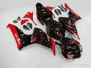 100% Feedment Fairings för Honda CBR1000RR 2004 2005 Svart röd insprutning Mögelmakare CBR 1000 RR 04 05 FD22