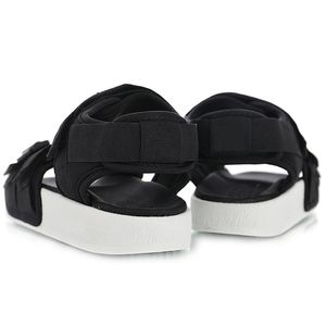 Hot Sale-Adilette Summer wild casual wear sandals "black and white" Solid color soles logo Logo Summer outing Outdoor play Hook & Loop