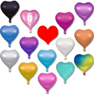 1000pcs 18 inch helium Aluminum foil balloons 18" heart shape balloon For Wedding party decor Christmas Day supplies 15 colors