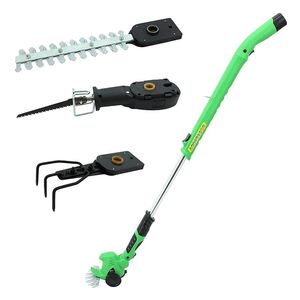 EAST ET1007 10.8-Volt Lithium-Ion Cordless Multi-Function Garden Tool Set Grass Trimmer Mini Cultivator 4 in 1 Shrub Shear and Edging Shear,