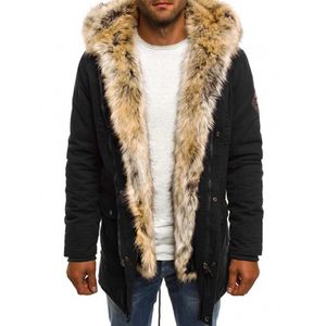 Jaquetas masculinas inverno homens parka à prova de vento com capuz preto exército verde escuro azul moda legal zíper quente homens parka jaqueta casacos plus size