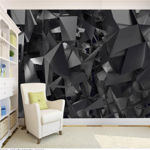 3d Yaratıcı stereo 3d genişletilmiş uzay geometrik duvar kağıtları büyük bir arka plan duvarı duvar kağıtları