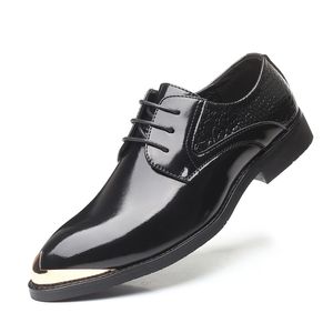 Męskie Włoskie Buty Business Buty Mężczyźni Oxford Skórzana Suknia Wieczorowa Czarny Kostium Buty Moda Zapatos Formaltetes De Hombre Sapatos Sociais 2019