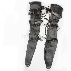 Bondage Slave Hand Arm binder Gloves PU Leather Restraint Gloves Handcuffs Armbinder New A875