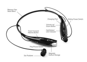 ワイヤレスステレオハンズ無料Bluetooth V4.0ヘッドセットスポーツイヤホンすべてのスマートフォン2024 AA+