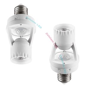 E27 PIR INDUCTION WNIOSKOWY Czujnik ruchu Lampa LED uchwyt podstawy z przełącznikiem sterowania Light 60 W adapter do żarówki do żarówki