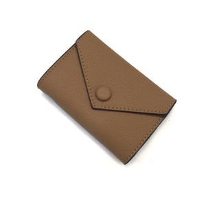 Kort plånbok Lady Coin Purse Card Holder 7a Kvalitet Läder Kaviar Lambskin Koppling Kvinnor Pockededkedja Läder flätade axelväskor mode söt