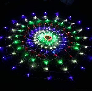 LED Netto Lights, Spider Web Light Flash Gwiaździste Niebo Boże Narodzenie Dekoracje Wróżki Opowieść Okrągły Festiwal Dostosowany kolorowy łańcuch wielofunkcyjny