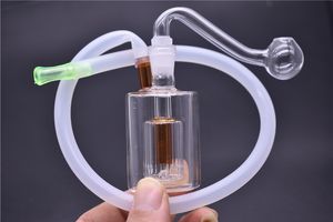 10mm Mini Glass Oil Burner Water Bong for dab rigs Bongs Ash Catcher Hookah Pipe Smoking oil burner water bubbler with silicone hose