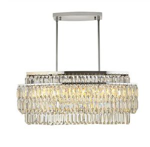New modern rectangle crystal chandelier LED lights length 90cm lustre modern dinning room living room lamp MYY