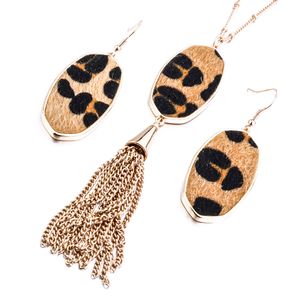 Moda Druzy Drusy Orecchini Collana Placcato oro Turchese Abalone Shell Leopard Print Geometry collana orecchini set di gioielli