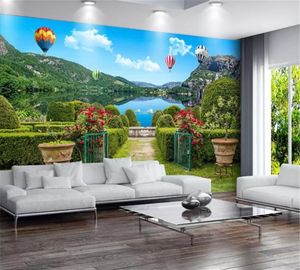 Hurtownia 3D Tapeta Garden Greenway Road Huamen Great Lakes 3D Mural Dift Printing HD Dekoracyjna tapet Piękna tapeta