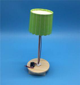 Wholesale small diy desk for sale - Group buy Pupils diy desk lamp round bottomed night light small invention science small production experiment material physics class