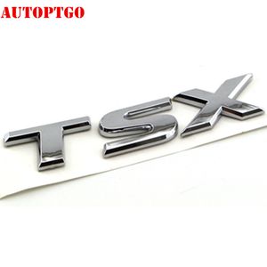 Prata tronco traseiro do carro 3d carta mdx tsx SH-AWD emblema logotipo emblema adesivo decalque para acura cars272a