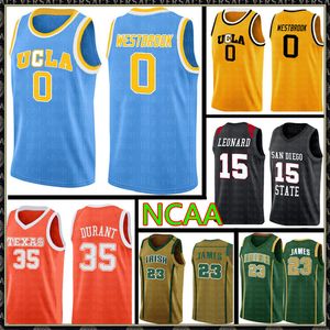 UCLA Russell 0 Westbrook Reggie 31 Miller Jersey NCAA University Kawhi 15 Leonard رخيصة بالجملة قمصان كرة السلة التطريز الشعارات