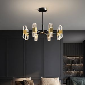 New simple modern creative acrylic living room hanging lights restaurant bedroom villa Nordic LED light lamps for bedroom