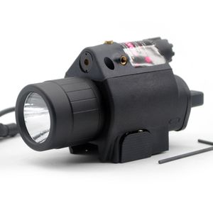 Rode Nieuwe Dot Laser LED Zaklamp Zaklamp Sight Scope Jacht Mount 20mm Picatinny Rail