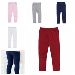 Meninas Cantas Cores Esticamento Calças De Malha De Malha Meias Legging Kids Midds Mid Cintura Médio Calças Moda Calças De Moda D6380