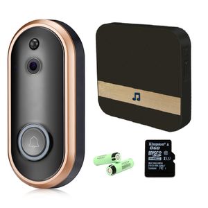 Wideo Drzwi Telefon WiFi Smart Wireless Security Doorbell Smart 1080P Visual Intercom Nagrywanie Remote Home Monitor Night Vision Bateria