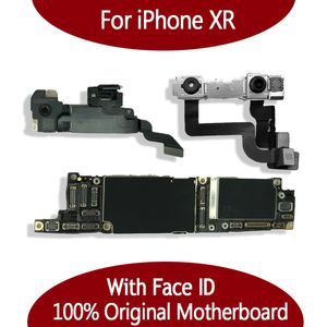 For iPhone XR 100% Unlocked Original Motherboard With Face ID 64GB 128GB IOS Logic board With Full Chips Mainboard For Replace