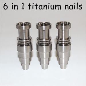 Smoking Quartz Banger Nails 6 in 1 Titannagel Domeless Universal Male Female Fit 10mm 14mm 18mm Joint Glasbong