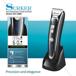 Professionelles digitales Haar Trimmer wiederaufladbares elektrisches Haar Clipper Herren-Haarschnitt Verstellbarer Keramikblatt RFC-688b oder CK-291