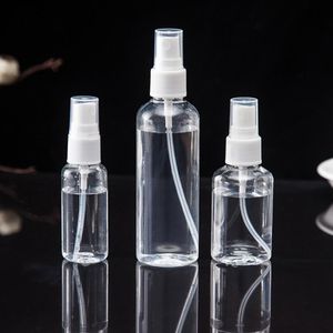 Bärbar 20/30 / 50 ml Transparent plast Parfym Atomizer Tom sprayflaska Tomma kosmetiska behållare Parfymflaska 10st / set