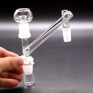 Drop-Down-Adapter für Glasbongs, 3-teiliger Aschefänger-Adapter für Wasserpfeifen, Glasbong-Ölplattformen 14,4 mm oder 18,8 mm mit Keck-Clip