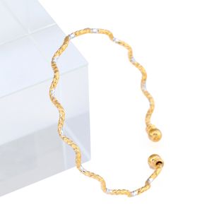 Nowy Prosty Dubai Gold Bangle Biżuteria dla chłopców Girls 24k Gold Color Ethiopian Bangles Bransoletka Biżuteria