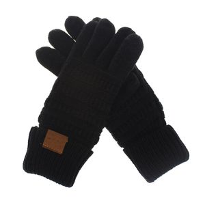 Fashion- Glove Capacitive Gloves Women Winter Warm Wool Gloves Antiskid Knitted Telefingers Glove Christmas Gifts YC8310