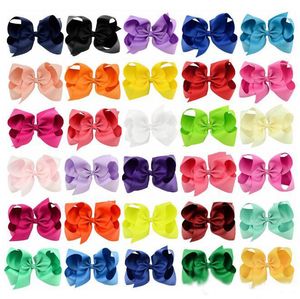 40Colors choose free 6 inch baby big bow hairbows infant girls hair bows with Barrettes 15cm 12cm