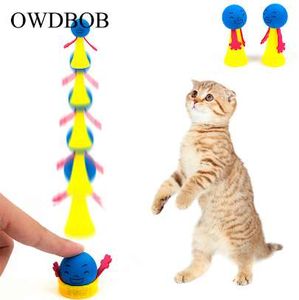 OWDBOB 2 pz/set Divertente Che Salta Gatto Giocattolo Pet Gatto Che Rimbalza Giocattolo Cucciolo Gattino Che Gioca Giocattoli Palline Gonfiabili Giocattoli per Gatto Accessori per Animali Domestici