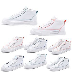 Luxury Women Canvas Plat Skor Triple Vit Röd Grön Blå Tyg Bekväma Trainer Designer Sneakers 35-40