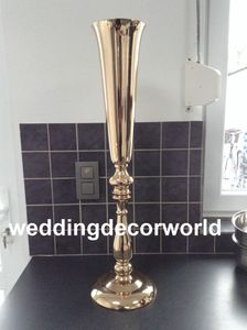 Novo estilo de Casamento De Metal Cor De Ouro Vaso de Flores Coluna Suporte para Decoração de Casamento Peça Central Decoração decor0773