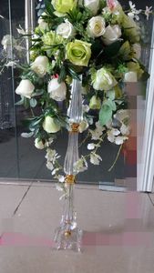 Dekoration Ny stil ljuskristall Centerpiece Flower Stand Walkway Stand för bröllopsdekorationer Party Event Best01035