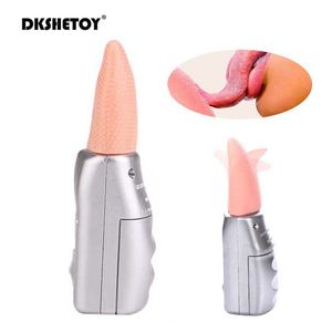 女性のための大人のおもちゃのための現実的な舌の振動子エロクリトリス膣刺激装置ディルドプッシーオナニービブラドールオーラルセックスMX191228