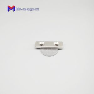 10 pcs 40x10x4mm ímã N35 40mmx 10mmx 4mm com orifício de contrafrante forte potente bloco permanente raro neodmiummagnets 40104mm 5mm