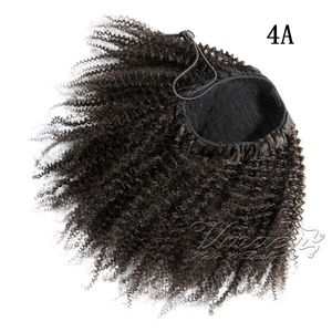 Peruanischer natürlicher schwarzer Afro-Kinky-Curly-Pferdeschwanz 4A 4B 4C, 120 g, menschlicher Schachtelhalm, unverarbeiteter Pferdeschwanz aus reinem Echthaar