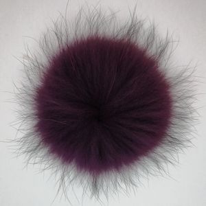 Acessórios de pompom de pêlo de peles de raccoon em estoque Muita cor disponível Pompons de cabelo longos naturais de 15 cm de diâmetro