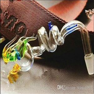 Thick glass dragon pot, color random delivery, wholesale glass hookah accessories, glass bongs, free shipping, large better
