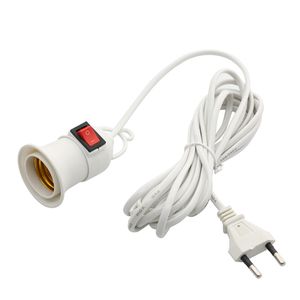 E27 Lamp Bases With 4M 8M Power Cord Independent Push Button Switch EU Plug E27 Screw Interface Lamp Holder