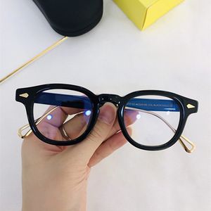 Reçete için en-Kalite Johnny Depp Retro-vintage gözlükler Çerçeve Unisex 46-23-145 İthal Plank-Titanyum Bacak fullset durumda Glasses