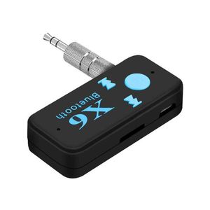 Hot Ricevitore Bluetooth V4.2 Supporto TF Card Chiamata in vivavoce Lettore musicale X6 Telefono Car AUX In/Output Lettore musicale MP3