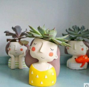 Flavor flowerpot flower arrangement flower cartoon succulent small pot mini creative personality indoor green plant small flower pot